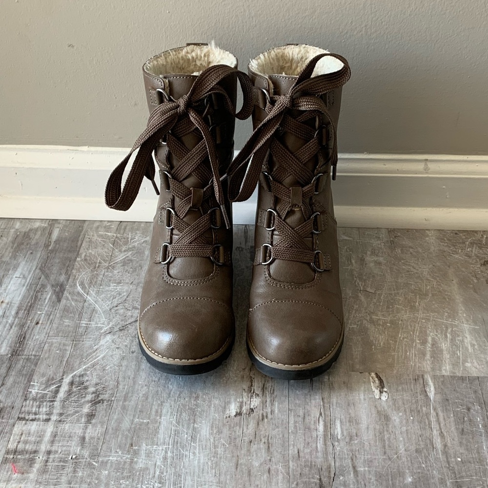 Wedge Lace Up Boot